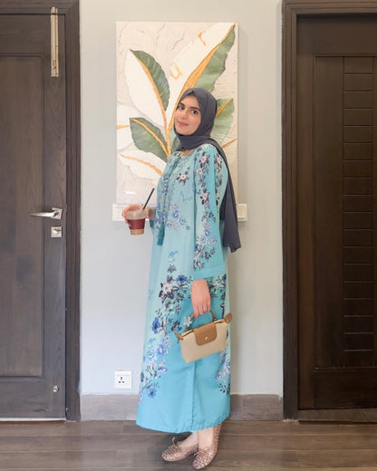 Aqua Floral